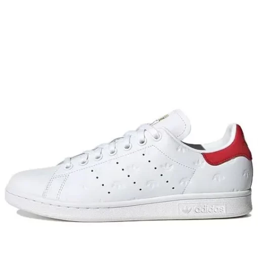 giày (wmns) adidas stan smith 'allover debossed trefoils - white scarlet' fz6370